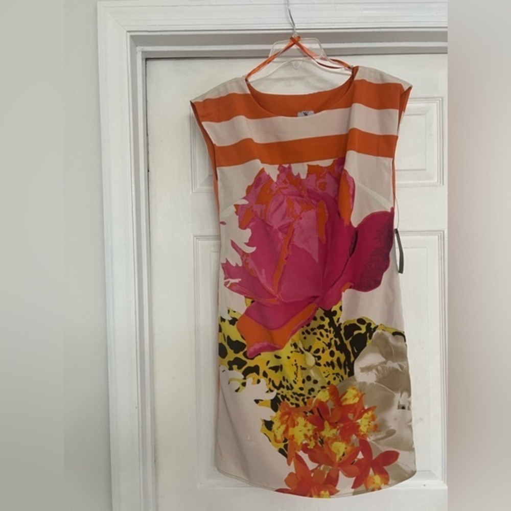 Worthington Women’s Orange Multicolor Floral dress, NWT, size 4